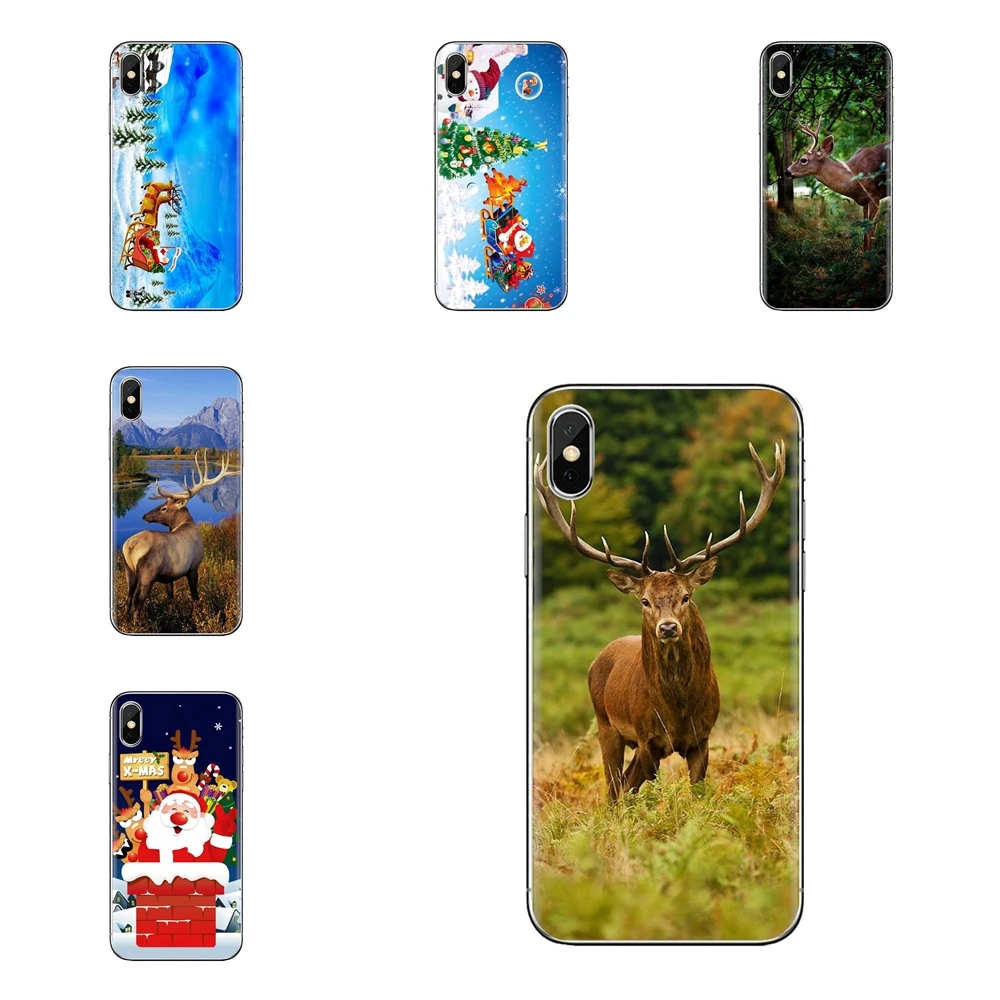 TPU Cover Bag For Huawei Nova 2 3 2i 3i Y6 Y7 Y9 Prime Pro GR3 GR5 2017 2018 2019 Y5II Y6II Merry Christmas Animal wild Elk Deer |