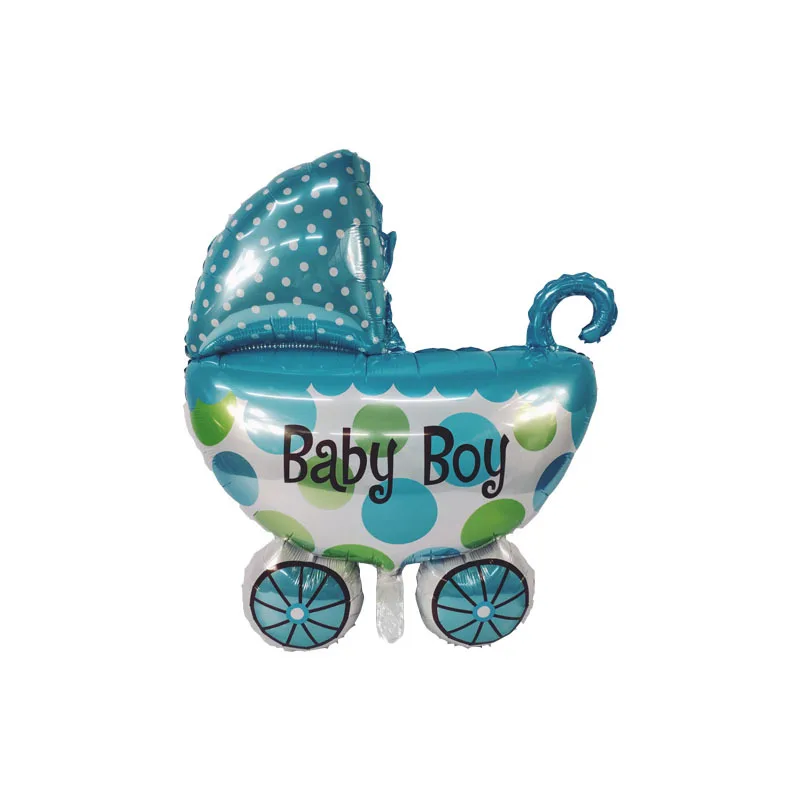 Male stroller Воздушные шары, 1 шт., милая детская коляска для маленьких девочек и мальчиков, фольга, детский душ, день рождения, подарок на год - Цвет: Male stroller