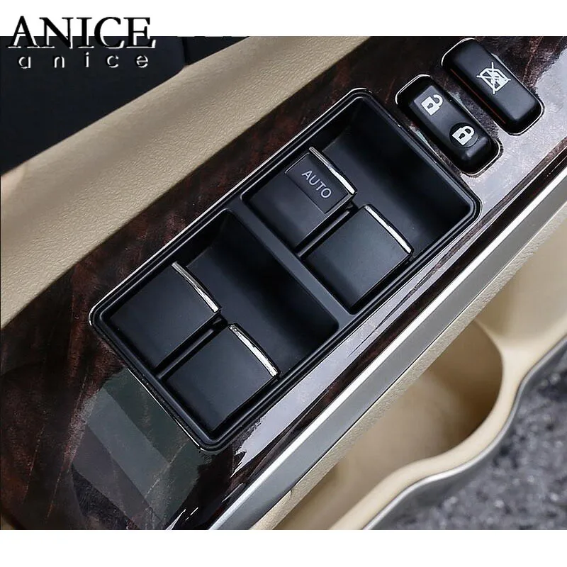 7 шт. кнопки стеклоподъемника с блестками для Toyota Prado Corolla RAV4 Highlander Auris Camry Sienna 4runner