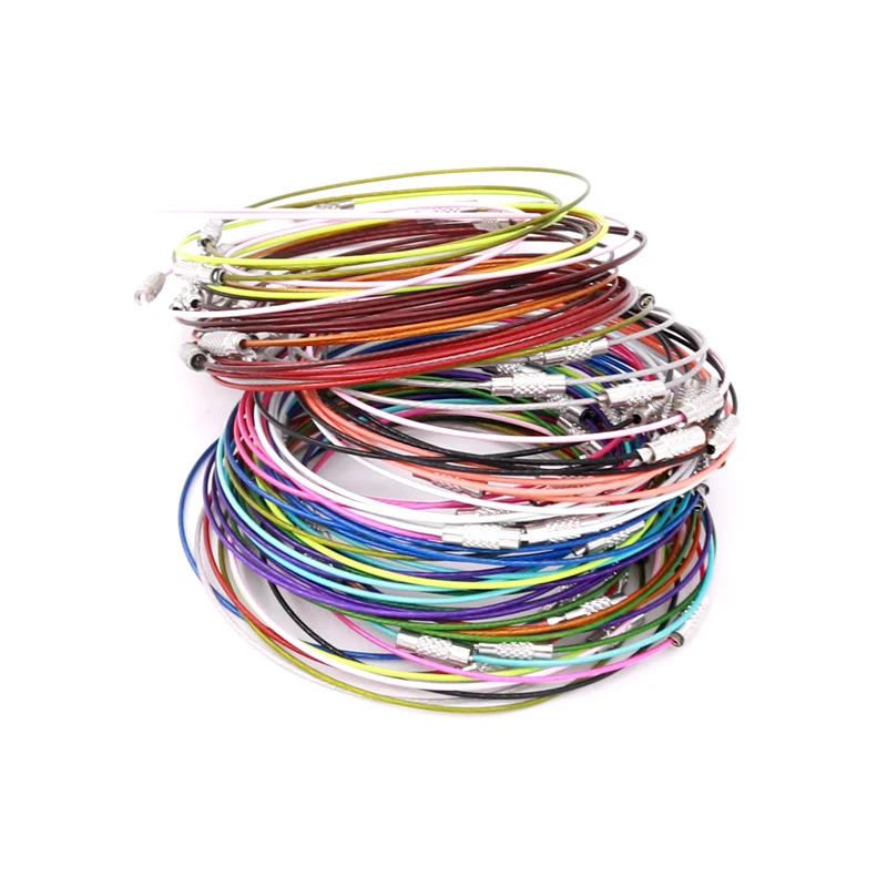 

20PCs/lot Loops Memory Beading Steel Wire Bracelet Women Girls Bracelets & Bangles Jewelry Making DIY New 23cm 16colors