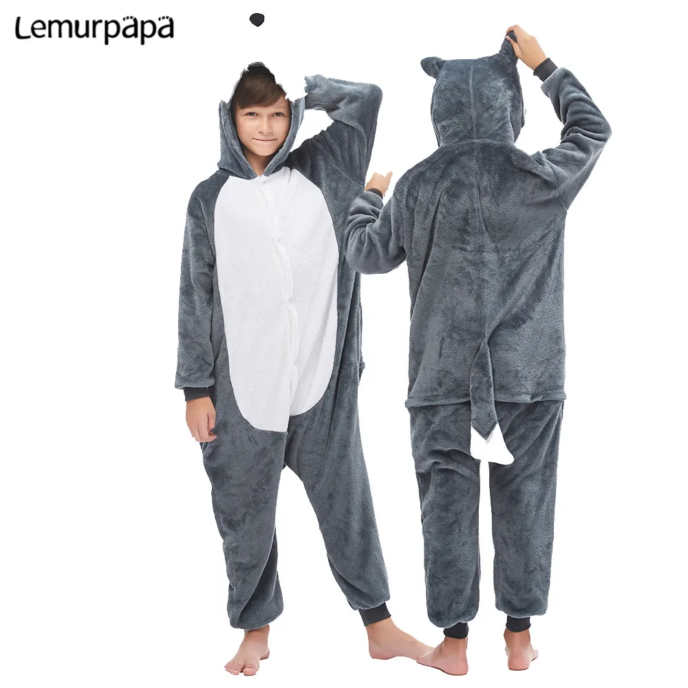 Children kigurumis Onesie Animal Cute Husky Homewear kids Pajama Winter Sleepwear Cosplay Party Child Costume