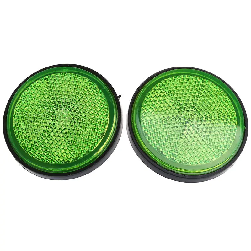 Round light green Reflectors Universal For Motorcycles ATV Bikes Dirt | Автомобили и мотоциклы