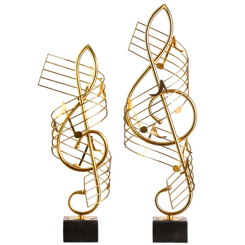 European Luxury Golden Music Notes Sculpture Decoration 4 European Luxury Golden Music Notes Sculpture Decoration 4
