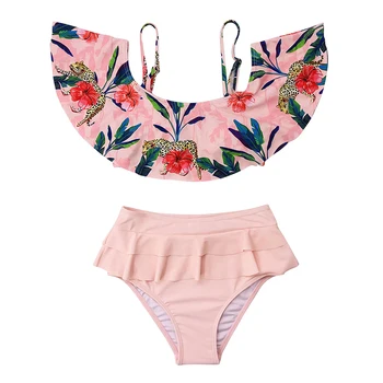 

2020 New Bikinis Women Swimsuit High Waist Bathing Suit Plus Size Swimwear Push Up Bikini Set Vintage Beach Wear Bikini