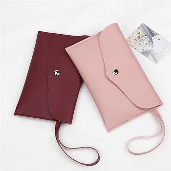 

2020 Zipper Women Leather Slim Wallet Simple Designer Female Purse Clutch Thin Wristlet Phone Coin Credit Card Holder Dollar Hot