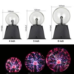 Boule de Plasma magique à LED, nouveauté, veilleuse ue 3/4/5/6 pouces, AC 220V 230V 240V, fête de noël pour enfants 