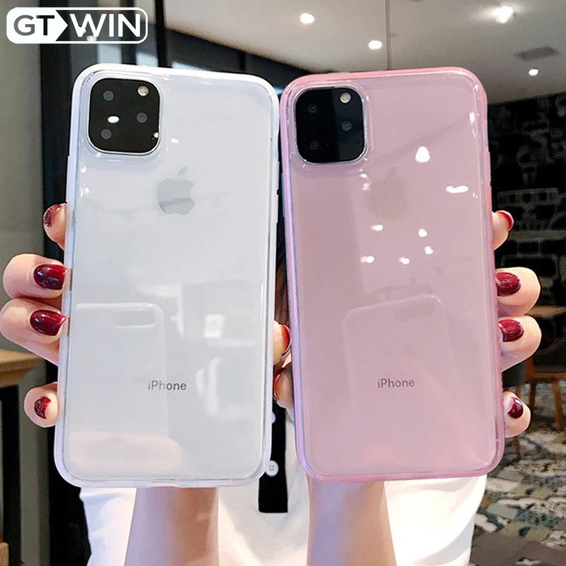 GTWIN Прозрачный Мягкий Простой Чехол Для iPhone 11 Pro Max X XS XR Max Красочные Конфеты Чехлы для Мобильного Телефона Для iPhone 6 6s 7 8 Plus