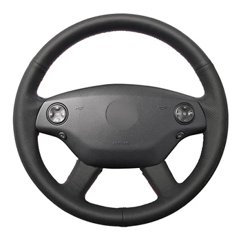 

Hand-stitched Black Artificial Leather Car Steering Wheel Cover for Mercedes Benz W204 C-Class 2007-2010 C280 C230 C180 C260