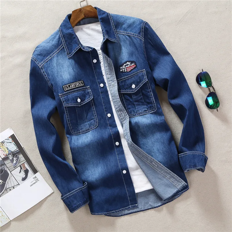 2023SpringNewMenSSoftDenimShirtTrendyFashionBusinessCasualCowboyLongSleevedShirt.jpg