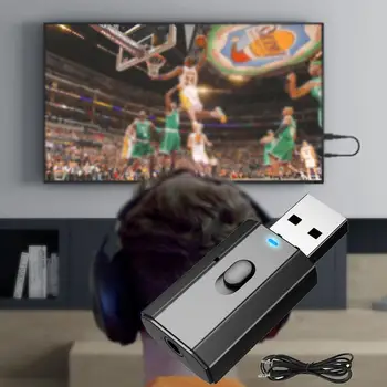 

5.0 Bluetooth Adapter USB Wireless Bluetooth Transmitter AUX 3.5mm Music Audio Hands-free TV Receiver Car For PC Adaptador Q5I1