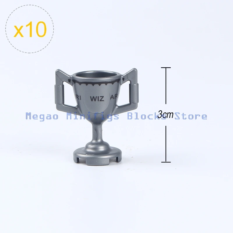 New 10 Pcs/lot Accessories For Building Blocks Figures Honey Pot Plate Slingshot Trophy Basketballs Wine Glass Toys For Children