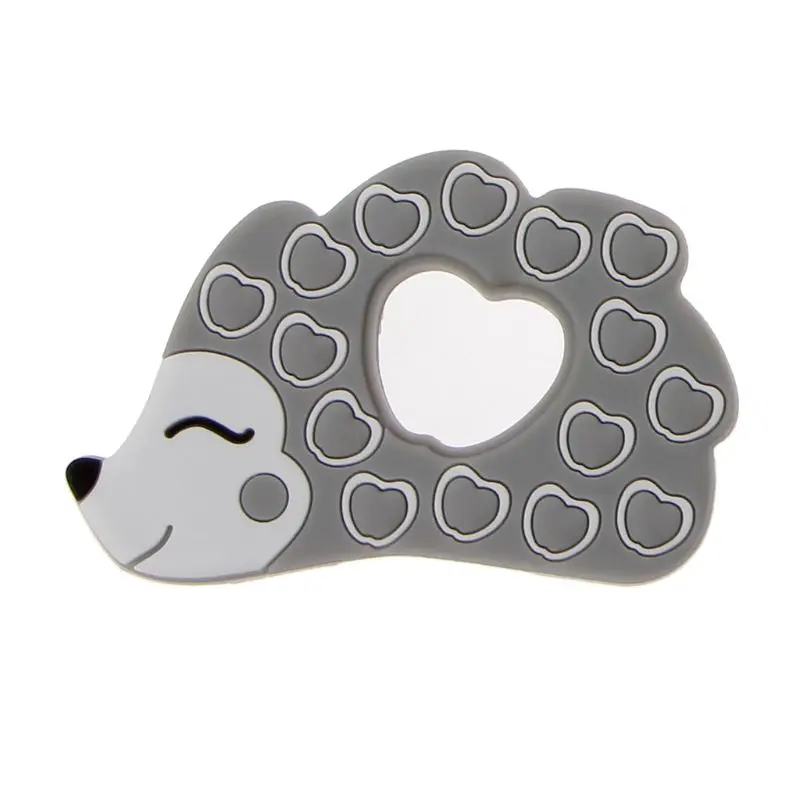 

Silicone Hedgehog Shape Pendants BPA Free Teething Cartoon Animals Porcupine Food Grade Baby Teethers DXAD