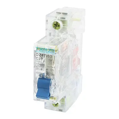 

230/400VAC 20A ON/OFF Switch 1 Pole C Type Mini Circuit Breaker 4000A