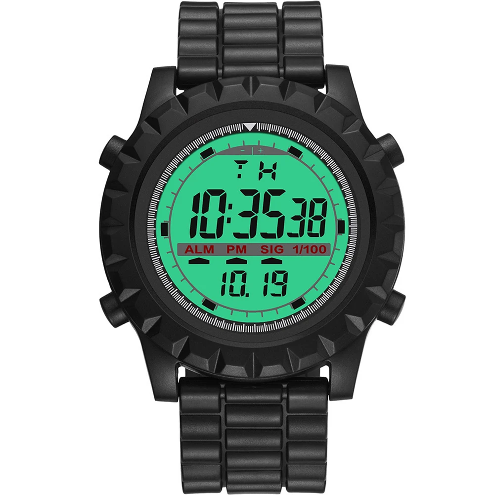 Мужские спортивные водонепроницаемые электронные наручные часы с отображением даты недели, цифровые часы в подарок, модные мужские часы с большим циферблатом Milit