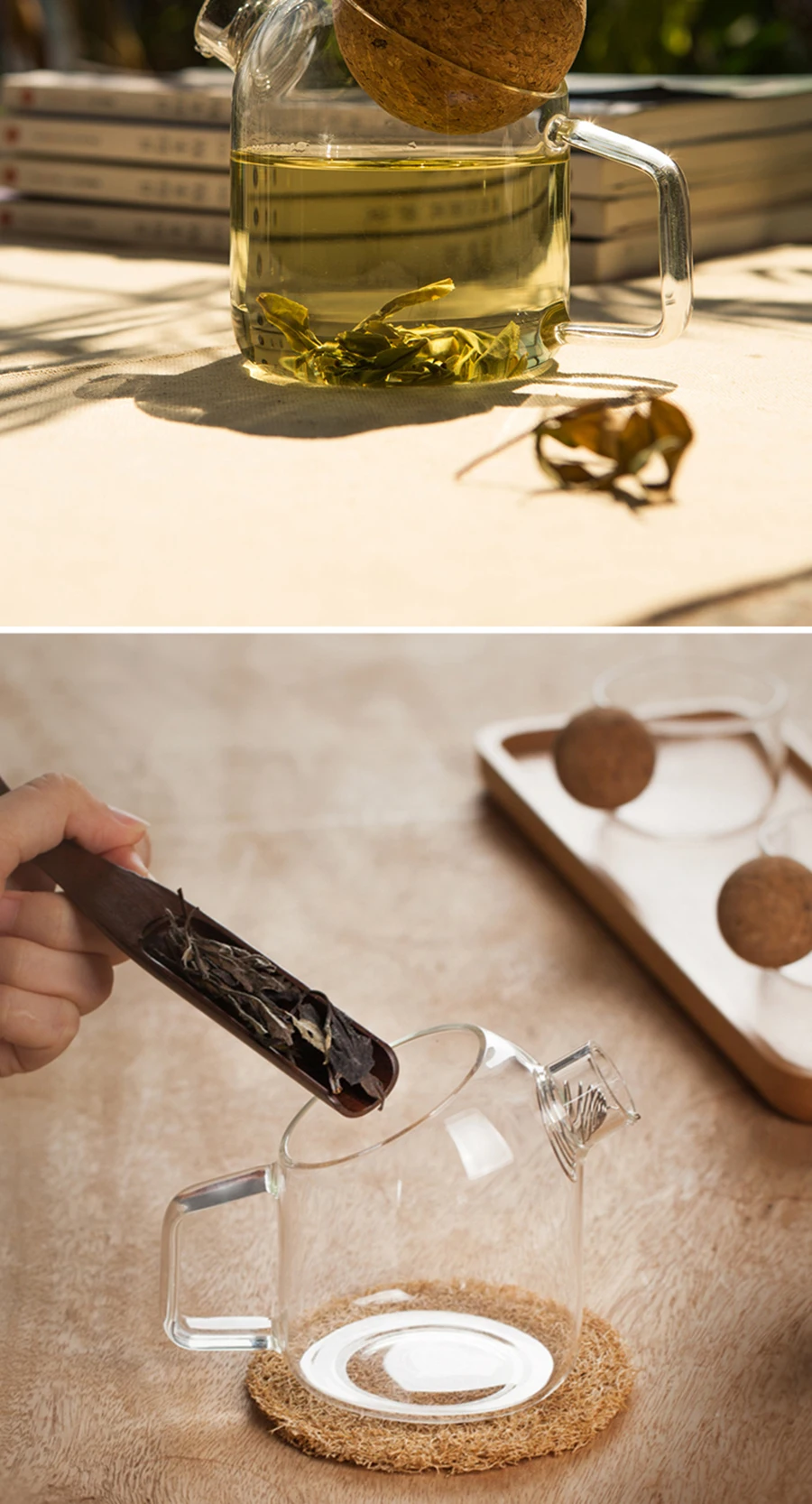 Glass Teapot Large Capacity Cold Water Kettle With Lid Water Bottle Cup Set Home Pitcher Kitchen Glass Fruit Juice Jug Drinkware