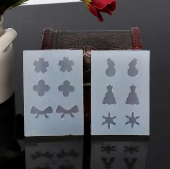 

Jewelry Mold Silicone Christmas Hat Snowflake Animal DIY Earring Cast Resin Mold 19QC