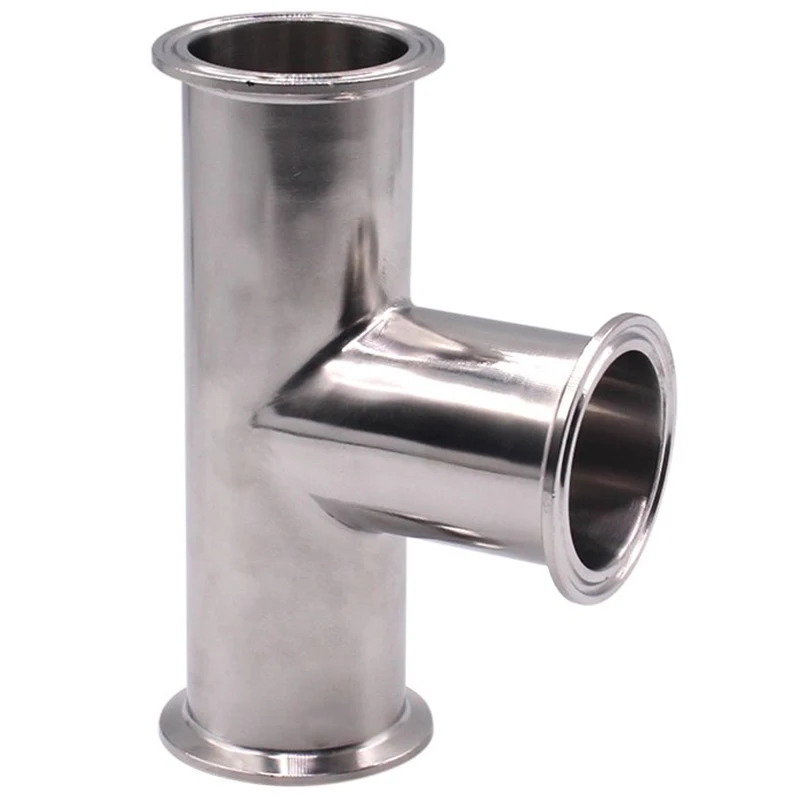 

51MM 2 Inch 3 Way Tee Stainless Steel S304 Sanitary Tri Clamp Type 3 Way Weld Ferrule OD 64MM Pipe Fittings Moonshine