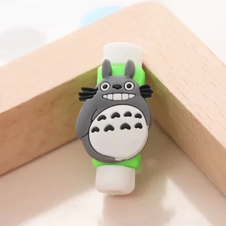 Белый Универсальный мультфильм USB телефон протектор сердцевины кабеля для IPhone XS чехол для MAX XR для IPhone X 4 4S 5 6 6S 7 8 Plus 11 pro милый чехол - Цвет: Белый