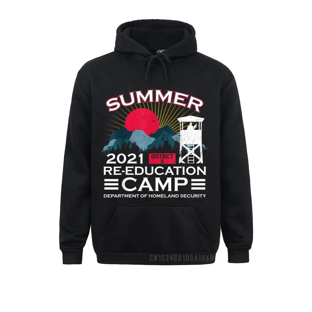 

2021 Winter Re-Education Camp Hooded Tops Hoodies Funky Long Sleeve Male Men Sweatshirts Funny Ostern Day Hoods