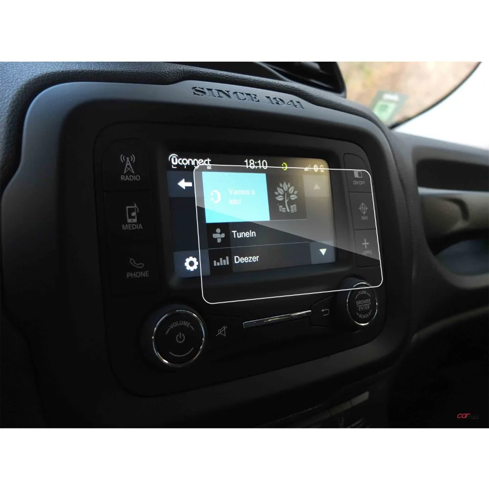 RUIYA с уровнем твердости 9H Защитная пленка для экрана из закаленного стекла Защитная пленка для jeeprenegade Uconnect 5 дюймов Автомобильный навигатор, непрерывной защитой экрана