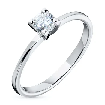 

White gold ring with a diamond e0901kts06121400
