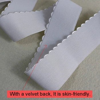

10 Yards 15mm For Underwear Garment Sewing Accessories Elastic Ribbon Bra Strap DIY Velvet Wave Elastic Band Black White
