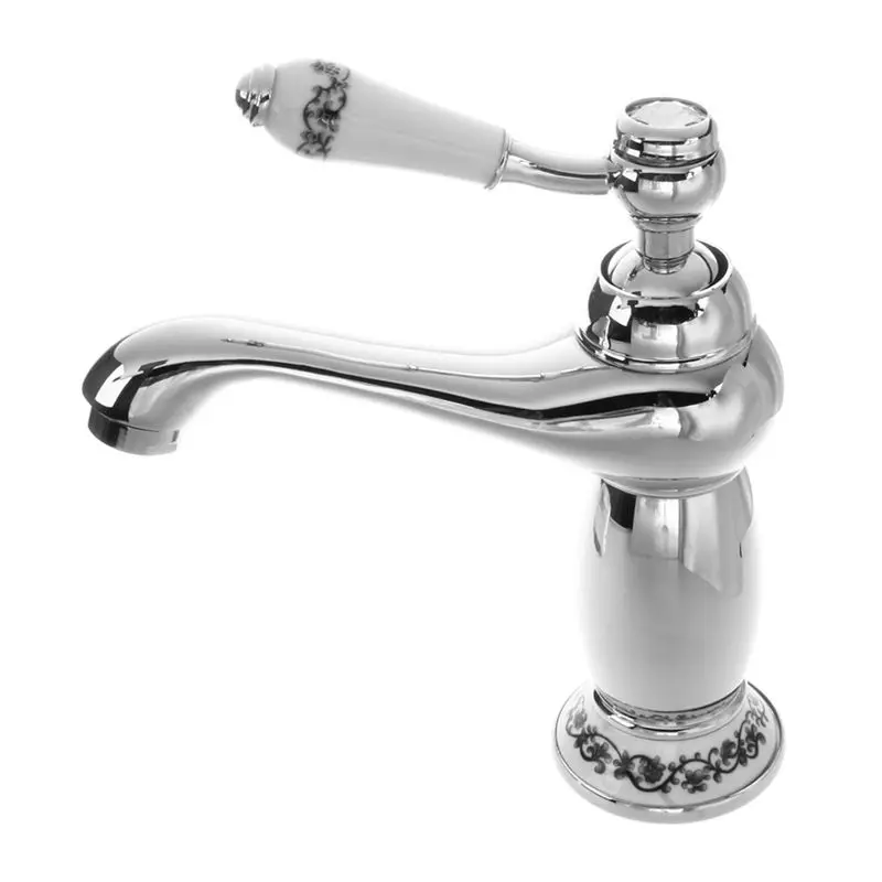 

EASY-Kitchen faucet Retro Brass Single Lever & Ceramic Sink Faucet with Water Inlet for Bathtub Bathroom