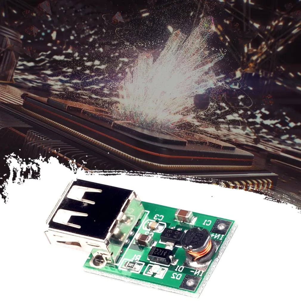 Dc-dc 2 V-5 V до 5V 1200MA 1.2A повышающий усилитель USB мобильный модуль питания литиевая