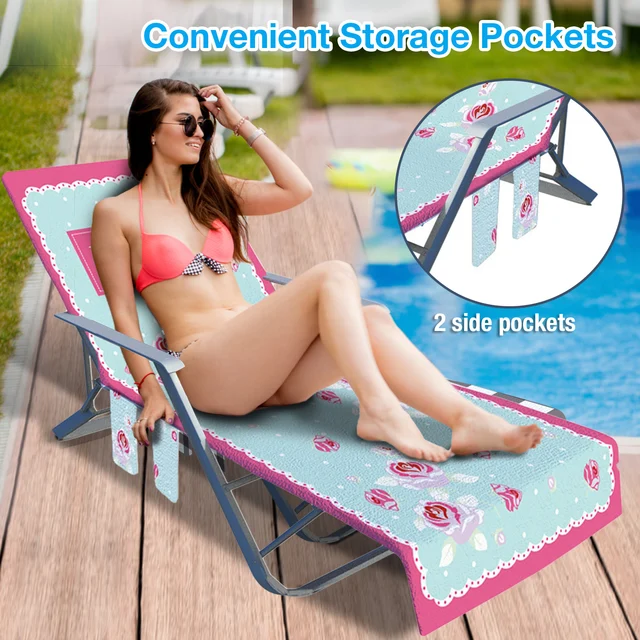 Beach Towel Chaise Lounge Cover Towel Beach Towel With