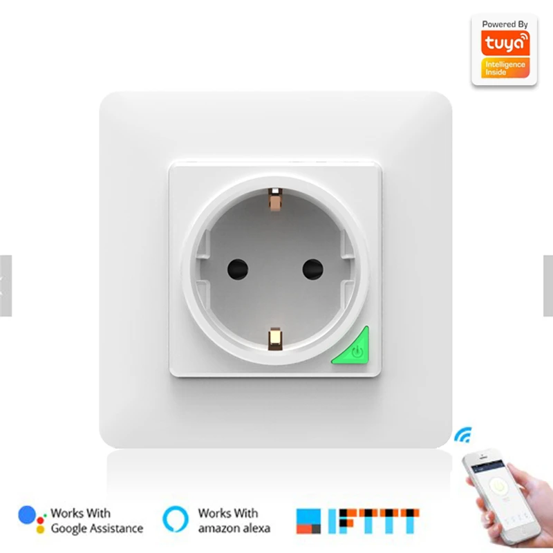Wi Fi настенная розетка Tuya Smart Life пульт дистанционного управления стандарт ЕС
