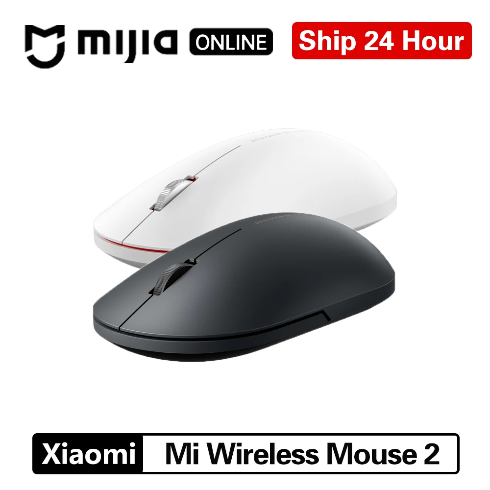 Беспроводная мини-мышь Xiaomi 2 бесшумные портативные игровые мышки 1000 точек/дюйм 4