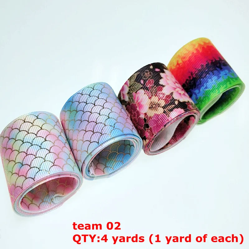 team 02 4yards HL 38 мм швейная фурнитура тесьма для отделки печатные корсажные DIY Швейные аксессуары смешанные Подарочная рождественского свадебного декора Оберточная - Цвет: team 02 4yards