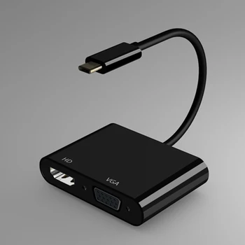 

USB-C to VGA Adapter USB 3.1 Type C USB-C To HDMI 4K 30Hz Adapter USB 3.1 Type C Video Converters for Macbook pro HUB Splitter
