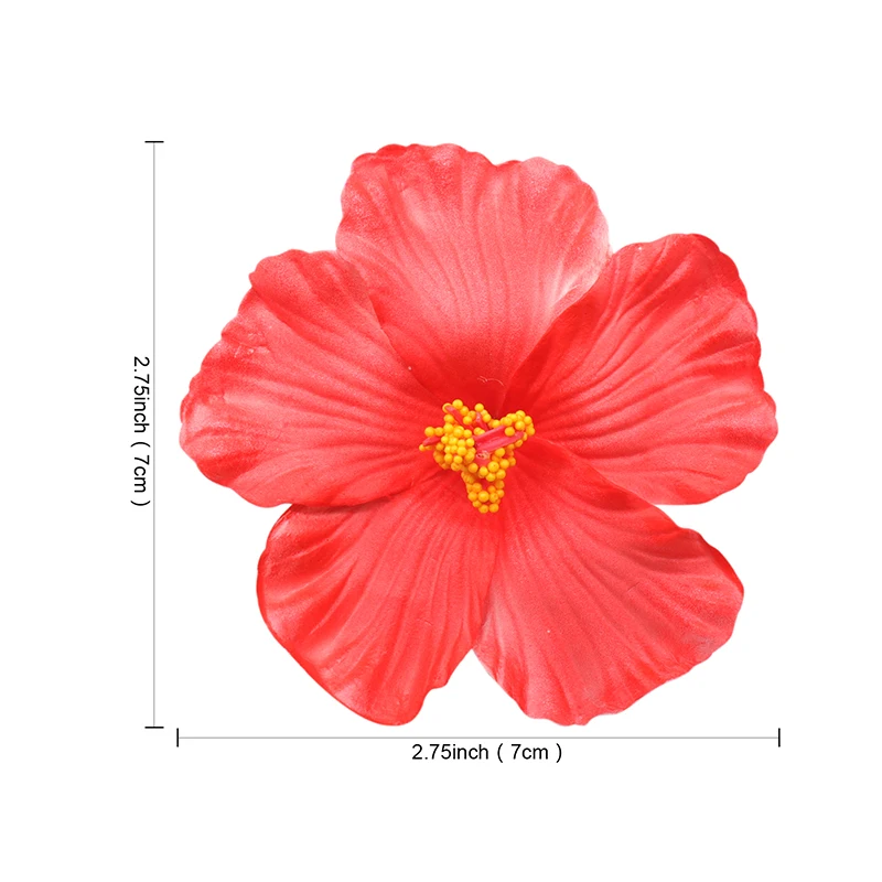 10 шт. красочные искусственные цветы гибискуса Свадебные зажимы для волос для DIY на день рождения украшение для свадьбы, Гавайской вечеринки девушки головные уборы