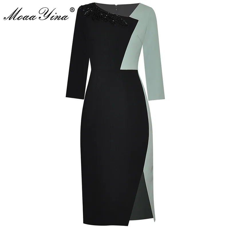 MoaaYina Fashion Designer dress Spring Autumn