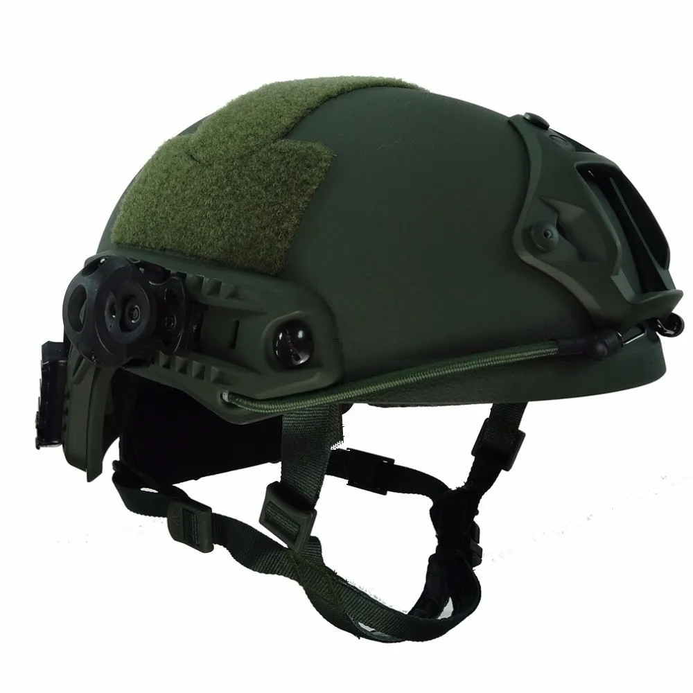 Army Green NIJ уровень IIIA 3A Пуленепробиваемый Шлем Арамидные композитные Тактический шлем для пейнтбола шлем козырек Набор щитов военные тактические армейские шлемы - Цвет: Army Green