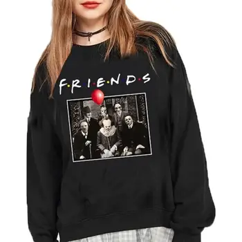 

Horror Friends Pennywise Michael Myers Jason Voorhees Halloween Men’s cotton Hoodie Jacket High quality round neck for lovers