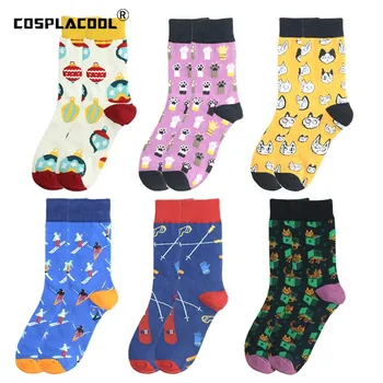 

[COSPLACOOL]Outdoor Cartoon Cute Cotton Funny Socks Japanese Crew Women Socks Unisex Creative Harajuku Calcetines Mujer Sokken