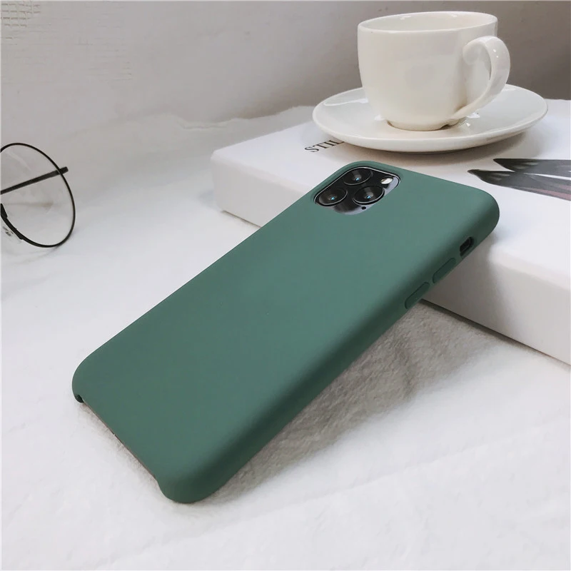 Роскошный жидкий ТПУ силиконовый чехол для телефона для iPhone X 10 11 Pro XR XS Max ультра тонкий iPhone 8 7 6 6S Plus чехол карамельного цвета