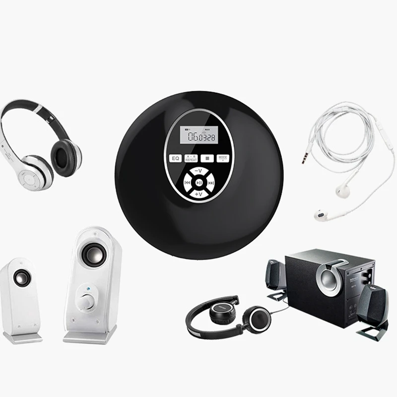 JABS портативный CD-плеер с Bluetooth Walkman плеер с ЖК-дисплеем аудио 3,5 мм разъем для подарка