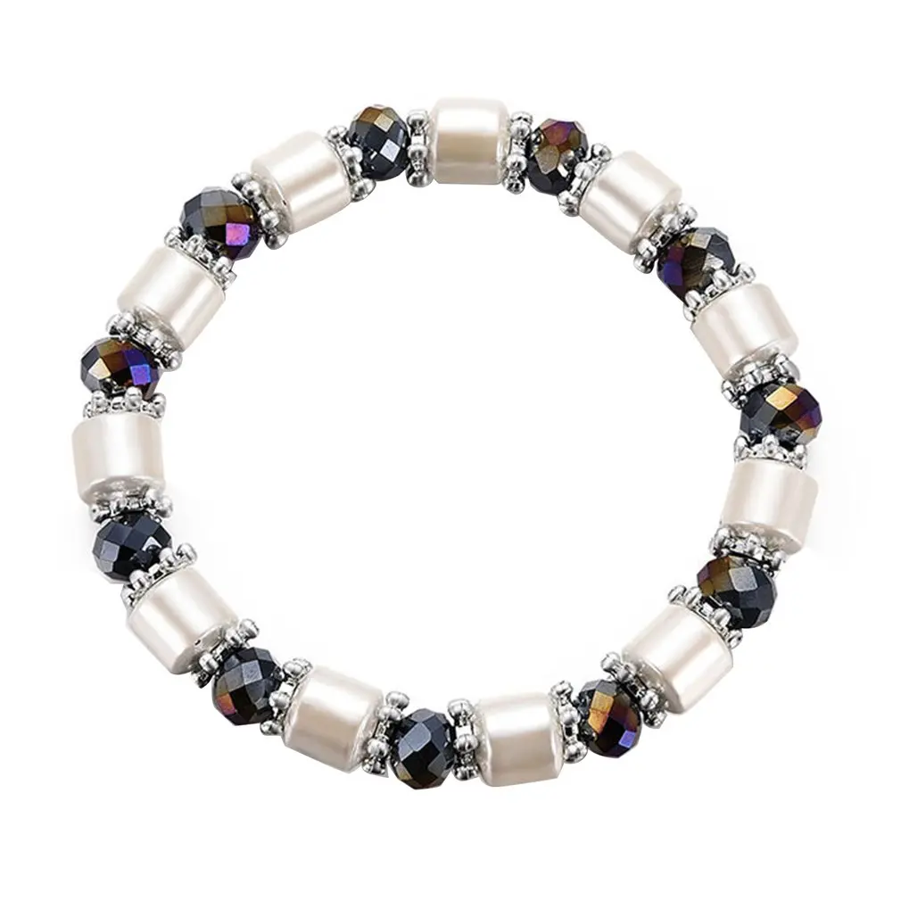 

Unique Natural Tiger Eye Stone Men's Beaded Bracelet Men Health Care Beads Bracelet Unisex Round Hematite Black Stone Bracelets