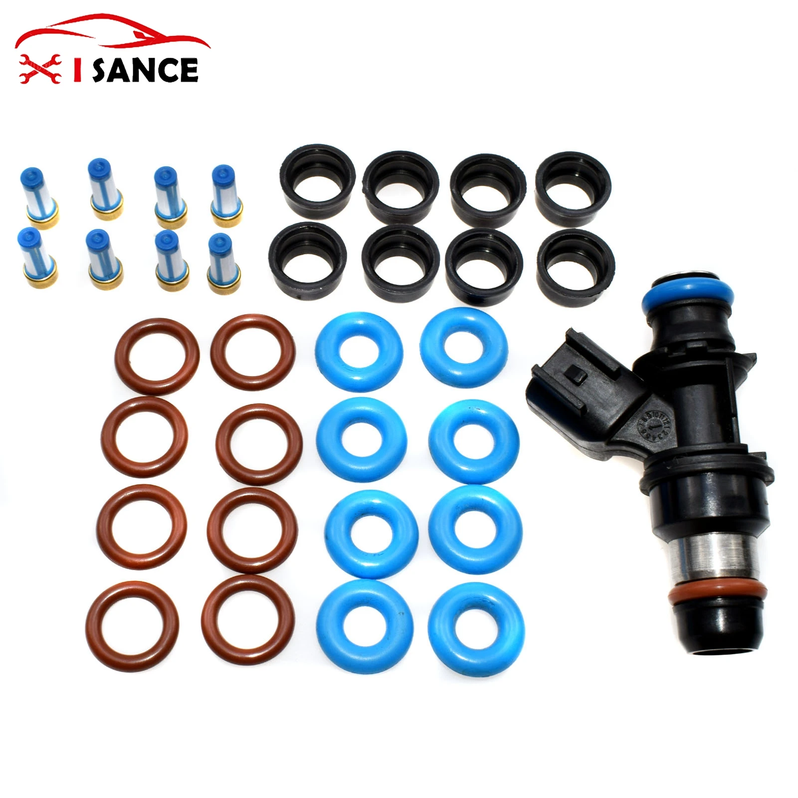 new Fuel Injector and Rebuild Kit O-rings Filters Pintle V8 For Chevy TRUCK GMC 25317628