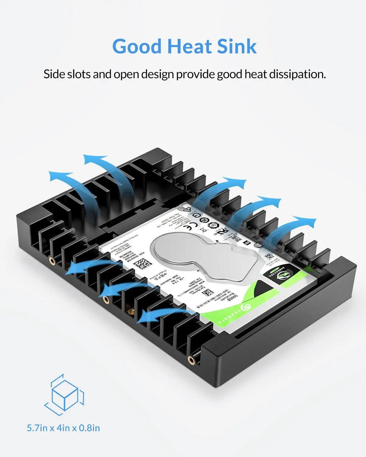 External Hard Drive Case SSD Enclosure Hard Drive Adapter SSD Adapter External Hard Drive Box Hard Disk Case Hard Drive Enclosure HDD Case Enclosure ORICO Hard Drive Caddy 2.5 to 3.5 Support SATA 3.0 To USB 3.0 6Gbps Support 7 / 9.5 /12.5mm 2.5 inch SATA HDDs and SSDs (1125SS)