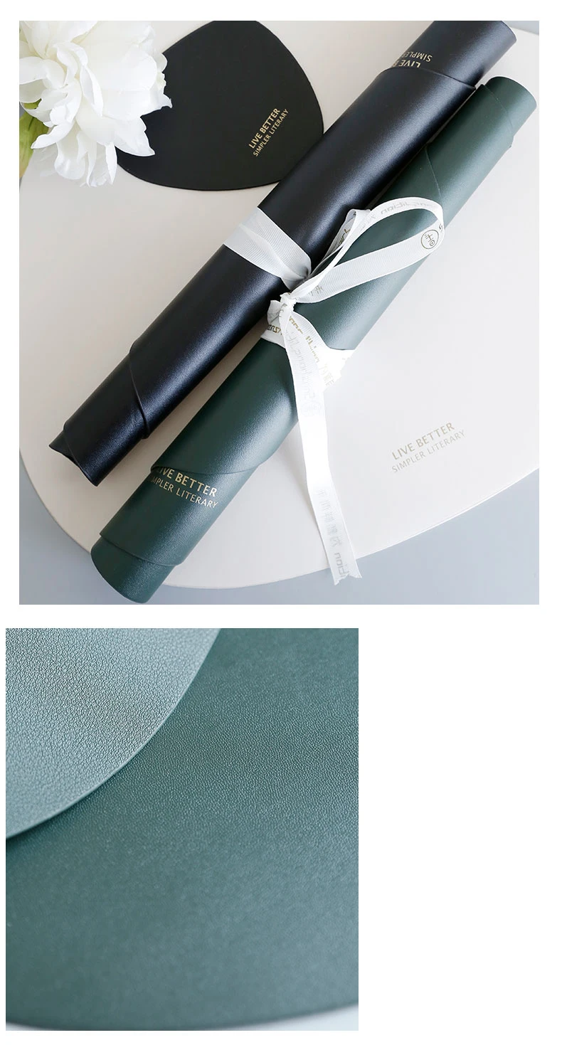 Leather table mat, waterproof, oil-proof and heat-insulating cushion, creative bowl cushion, cup cushion, dinner plate cushion