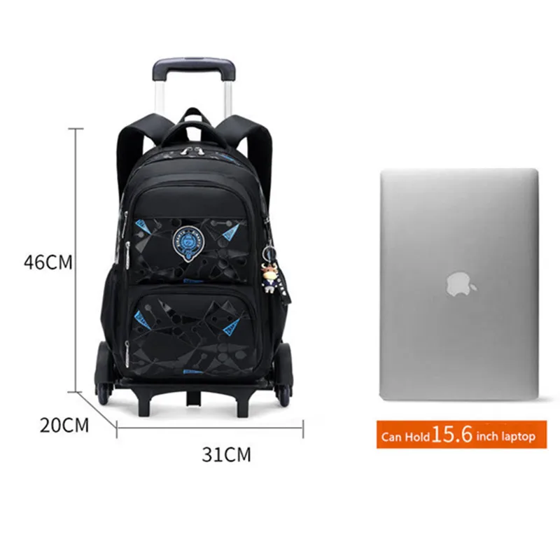 Fengdong stair climbing trolley school backpack school bags for boys
