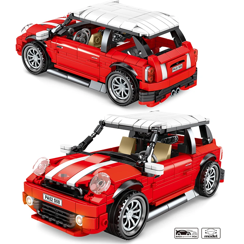 

2020 Technic Creator Expert MINI Pull Back Car Building Blocks Sets Bricks Model Children Toys Gifts Compatible Legoinglys