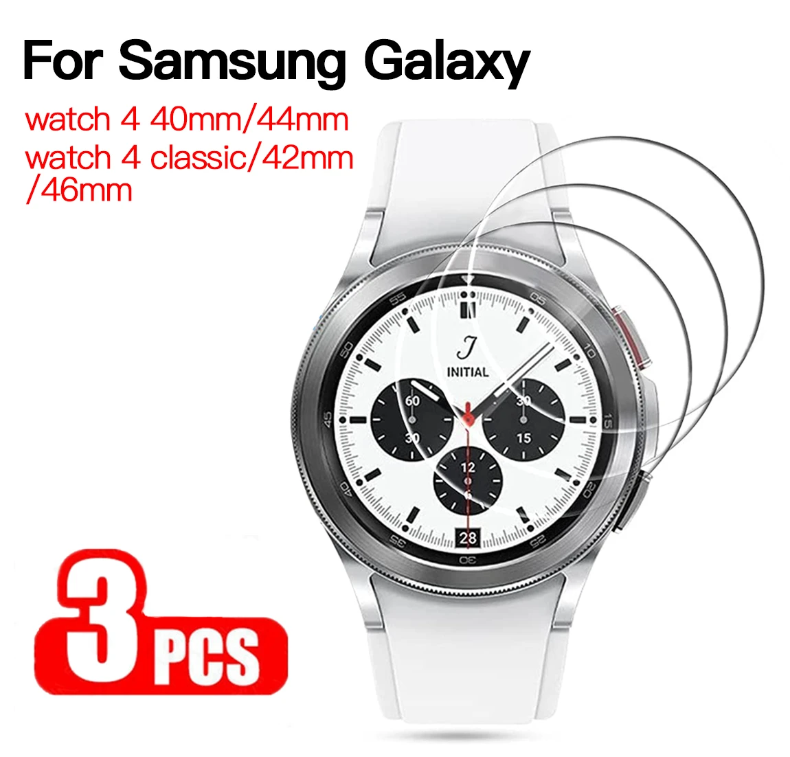 For Samsung Galaxy Watch 4 Tempered Glass Screen Protective Film Guard For Watch 4 40/44mm