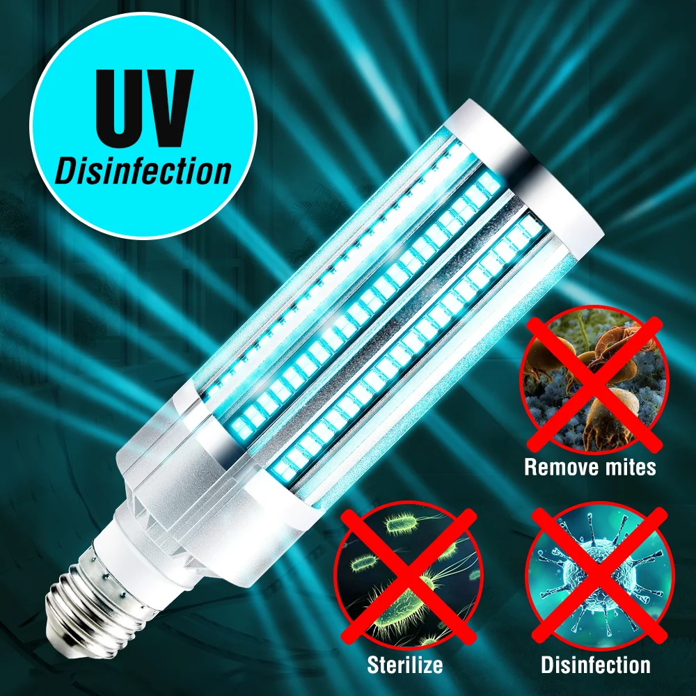 E27 светодиодный ультрафиолетовый свет Sterlizer Лампа 220V UVC LED дезинфекцией 15 Вт 20 60