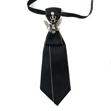 Британский стиль, Хрустальная корона, галстук-бабочка, женская белая рубашка, галстук, красивые стразы, одежда, свадебные аксессуары