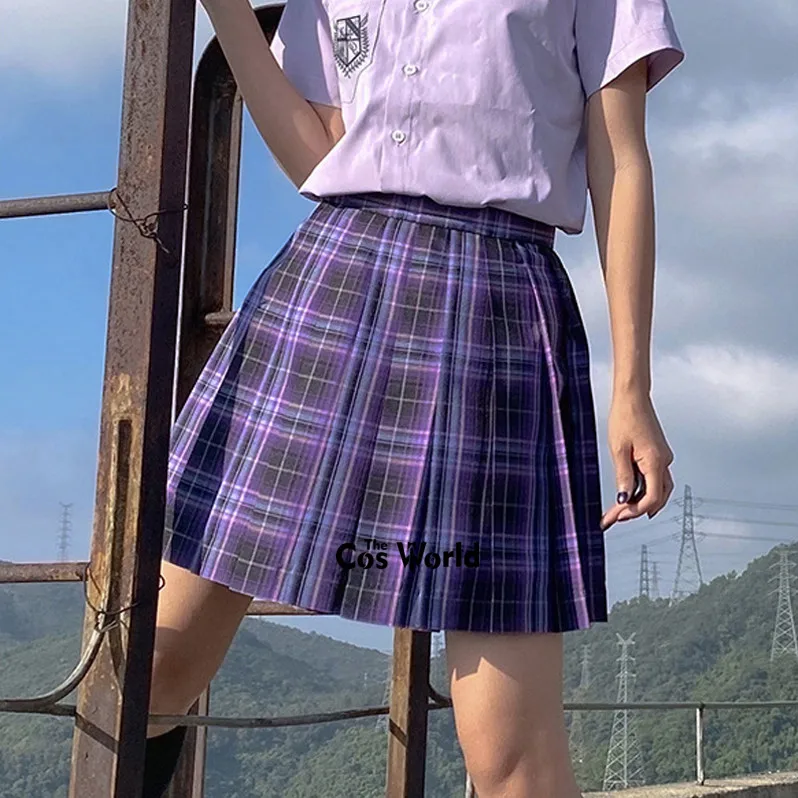 [Sweet Storm] Girl's Summer High Waist Pleated Skirts Plaid Skirts Women Dress For JK School Uniform Students Cloths 5